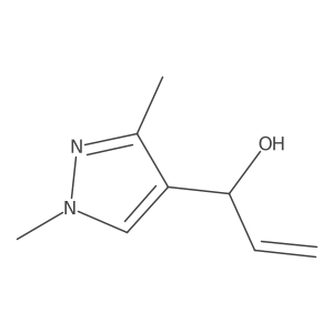 1-(1,3-dimethyl-1H-pyrazol-4-yl)prop-2-en-1-ol Structure