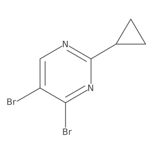 4,5-Dibromo-2-cyclopropylpyrimidine结构式