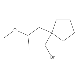 1-(Bromomethyl)-1-(2-methoxypropyl)cyclopentane结构式