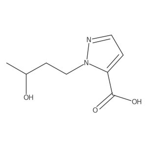 1-(3-Hydroxybutyl)-1H-pyrazole-5-carboxylic acid结构式