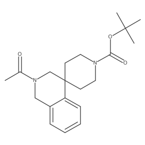 tert-butyl 2-acetyl-2,3-dihydro-1H-spiro[isoquinoline-4,4'-piperidine]-1'-carboxylate Structure