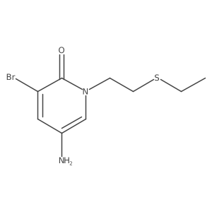 5-Amino-3-bromo-1-[2-(ethylsulfanyl)ethyl]-1,2-dihydropyridin-2-one Structure