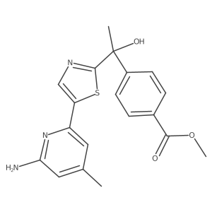 Methyl 4-[1-[5-(6-amino-4-methylpyridin-2-yl)-1,3-thiazol-2-yl]-1-hydroxyethyl]benzoate Structure