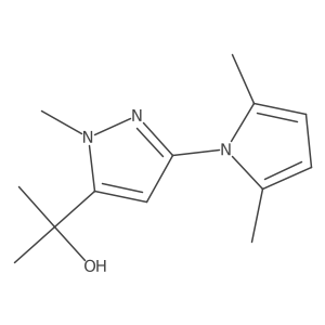2-(3-(2,5-dimethyl-1H-pyrrol-1-yl)-1-methyl-1H-pyrazol-5-yl)propan-2-ol结构式