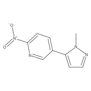 5-(2-Methylpyrazol-3-yl)-2-nitropyridine结构式