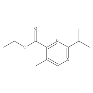 Ethyl 5-methyl-2-(propan-2-yl)pyrimidine-4-carboxylate结构式