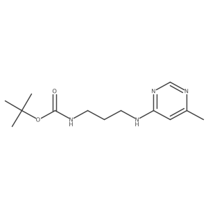 tert-butyl N-{3-[(6-methylpyrimidin-4-yl)amino]propyl}carbamate Structure