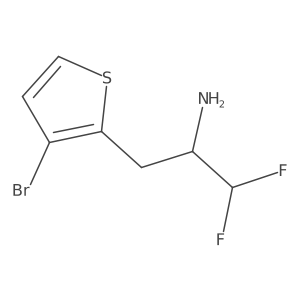 3-(3-Bromothiophen-2-yl)-1,1-difluoropropan-2-amine结构式