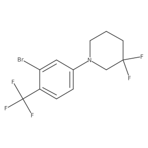 1-(3-Bromo-4-(trifluoromethyl)phenyl)-3,3-difluoropiperidine Structure