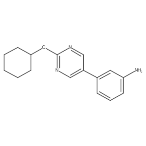 3-[2-(Cyclohexyloxy)-5-pyrimidinyl]benzenamine Structure