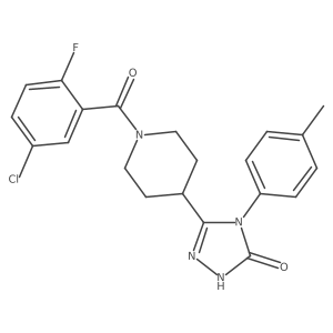 5-[1-(5-chloro-2-fluorobenzoyl)piperidin-4-yl]-4-(4-methylphenyl)-2,4-dihydro-3H-1,2,4-triazol-3-one结构式