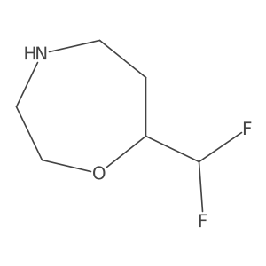 7-(Difluoromethyl)-1,4-oxazepane结构式