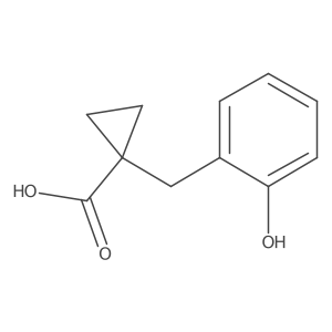 1-[(2-Hydroxyphenyl)methyl]cyclopropane-1-carboxylic acid结构式