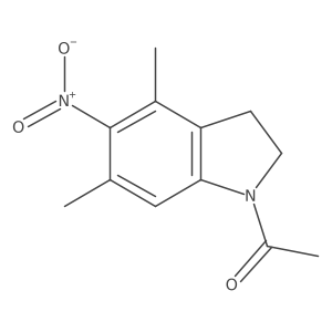 1-Acetyl-4,6-dimethyl-5-nitroindoline结构式