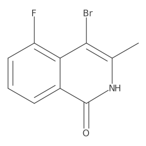 4-Bromo-5-fluoro-3-methyl-1,2-dihydroisoquinolin-1-one结构式