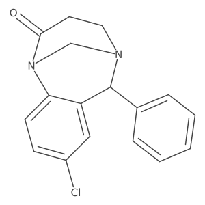 2H,6H-1,5-Methano-1,5-benzodiazocin-2-one, 8-chloro-3,4-dihydro-6-phenyl-, (1I+/-,5I+/-,6I+/-)- Structure