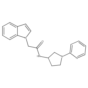 2-(1H-indol-1-yl)-N-(1-(pyridin-2-yl)pyrrolidin-3-yl)acetamide Structure