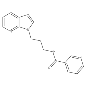 N-(3-(1H-pyrrolo[2,3-b]pyridin-1-yl)propyl)nicotinamide结构式