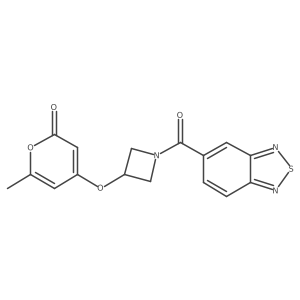 4-((1-(benzo[c][1,2,5]thiadiazole-5-carbonyl)azetidin-3-yl)oxy)-6-methyl-2H-pyran-2-one Structure