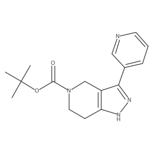 tert-butyl 3-(pyridin-3-yl)-2H,4H,5H,6H,7H-pyrazolo[4,3-c]pyridine-5-carboxylate结构式