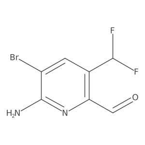 6-amino-5-bromo-3-(difluoromethyl)pyridine-2-carbaldehyde Structure