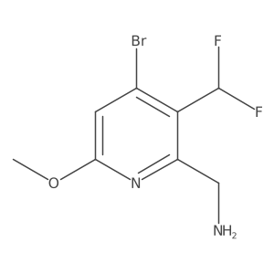 2-(Aminomethyl)-4-bromo-3-(difluoromethyl)-6-methoxypyridine结构式