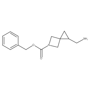 Benzyl 1-(aminomethyl)-5-azaspiro[2.3]hexane-5-carboxylate结构式