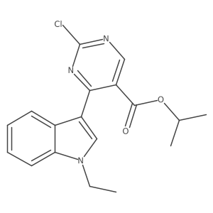 Isopropyl 2-chloro-4-(1-ethyl-1H-indol-3-yl)pyrimidine-5-carboxylate结构式