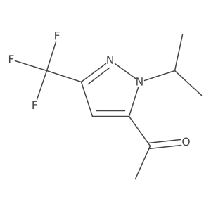 1-[1-(Propan-2-yl)-3-(trifluoromethyl)-1H-pyrazol-5-yl]ethan-1-one Structure