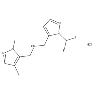 1-[1-(difluoromethyl)-1H-pyrazol-5-yl]-N-[(1,4-dimethyl-1H-pyrazol-5-yl)methyl]methanamine Structure