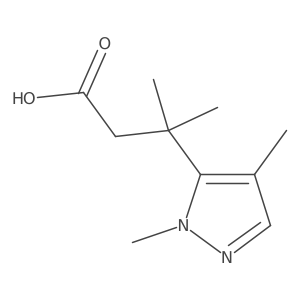 3-(1,4-dimethyl-1H-pyrazol-5-yl)-3-methylbutanoic acid结构式