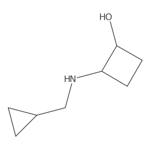 trans-2-[(Cyclopropylmethyl)amino]cyclobutan-1-ol结构式