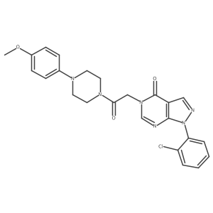 1-(2-chlorophenyl)-5-{2-[4-(4-methoxyphenyl)piperazin-1-yl]-2-oxoethyl}-1H,4H,5H-pyrazolo[3,4-d]pyrimidin-4-one结构式