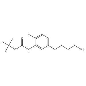 tert-butyl N-[5-(4-aminobutyl)-2-methylphenyl]carbamate结构式