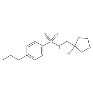 N-((3-hydroxytetrahydrofuran-3-yl)methyl)-4-propylbenzenesulfonamide结构式