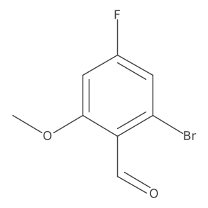 2-Bromo-4-fluoro-6-methoxybenzaldehyde结构式