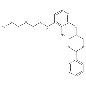 2-[2-[[2-Amino-3-[(2-phenyl-1,3-dioxan-5-yl)oxy]phenyl]amino]ethoxy]ethanol结构式