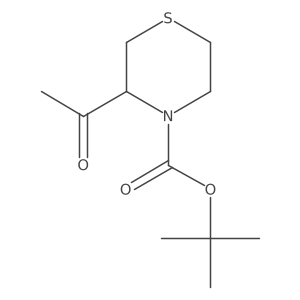 Tert-butyl 3-acetylthiomorpholine-4-carboxylate结构式