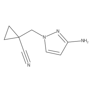 1-[(3-amino-1H-pyrazol-1-yl)methyl]cyclopropane-1-carbonitrile结构式