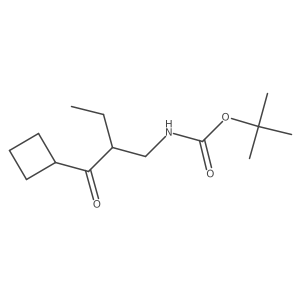 tert-butyl N-(3-cyclobutyl-2-ethyl-3-oxopropyl)carbamate Structure