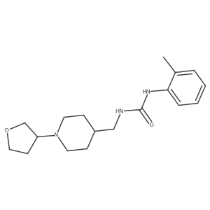 1-((1-(Tetrahydrofuran-3-yl)piperidin-4-yl)methyl)-3-(o-tolyl)urea结构式
