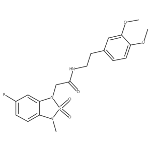 N-(3,4-dimethoxyphenethyl)-2-(6-fluoro-3-methyl-2,2-dioxidobenzo[c][1,2,5]thiadiazol-1(3H)-yl)acetamide Structure