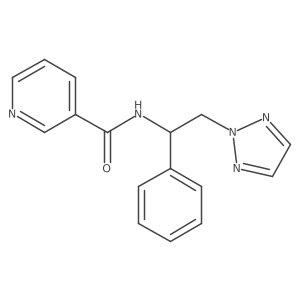 N-(1-phenyl-2-(2H-1,2,3-triazol-2-yl)ethyl)nicotinamide Structure