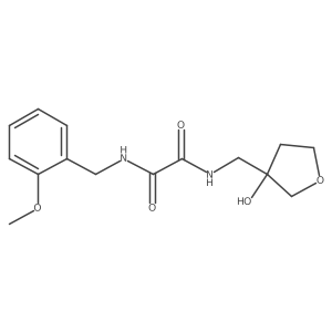 N1-((3-hydroxytetrahydrofuran-3-yl)methyl)-N2-(2-methoxybenzyl)oxalamide结构式