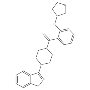 (4-(Benzo[d]isothiazol-3-yl)piperazin-1-yl)(2-((tetrahydrofuran-3-yl)oxy)pyridin-3-yl)methanone Structure