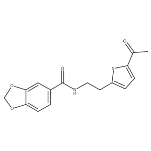 N-(2-(5-acetylthiophen-2-yl)ethyl)benzo[d][1,3]dioxole-5-carboxamide Structure