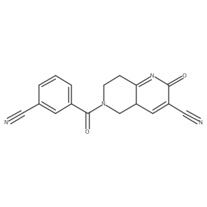 6-(3-Cyanobenzoyl)-2-oxo-4a,5,7,8-tetrahydro-1,6-naphthyridine-3-carbonitrile结构式