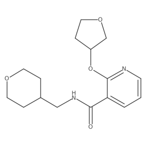 N-((tetrahydro-2H-pyran-4-yl)methyl)-2-((tetrahydrofuran-3-yl)oxy)nicotinamide Structure