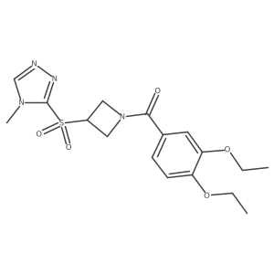(3,4-diethoxyphenyl)(3-((4-methyl-4H-1,2,4-triazol-3-yl)sulfonyl)azetidin-1-yl)methanone Structure