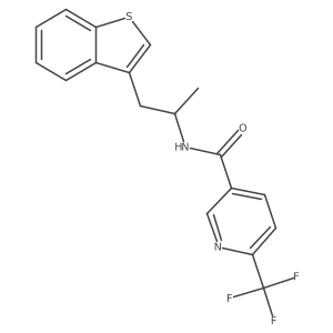 N-(1-(benzo[b]thiophen-3-yl)propan-2-yl)-6-(trifluoromethyl)nicotinamide Structure